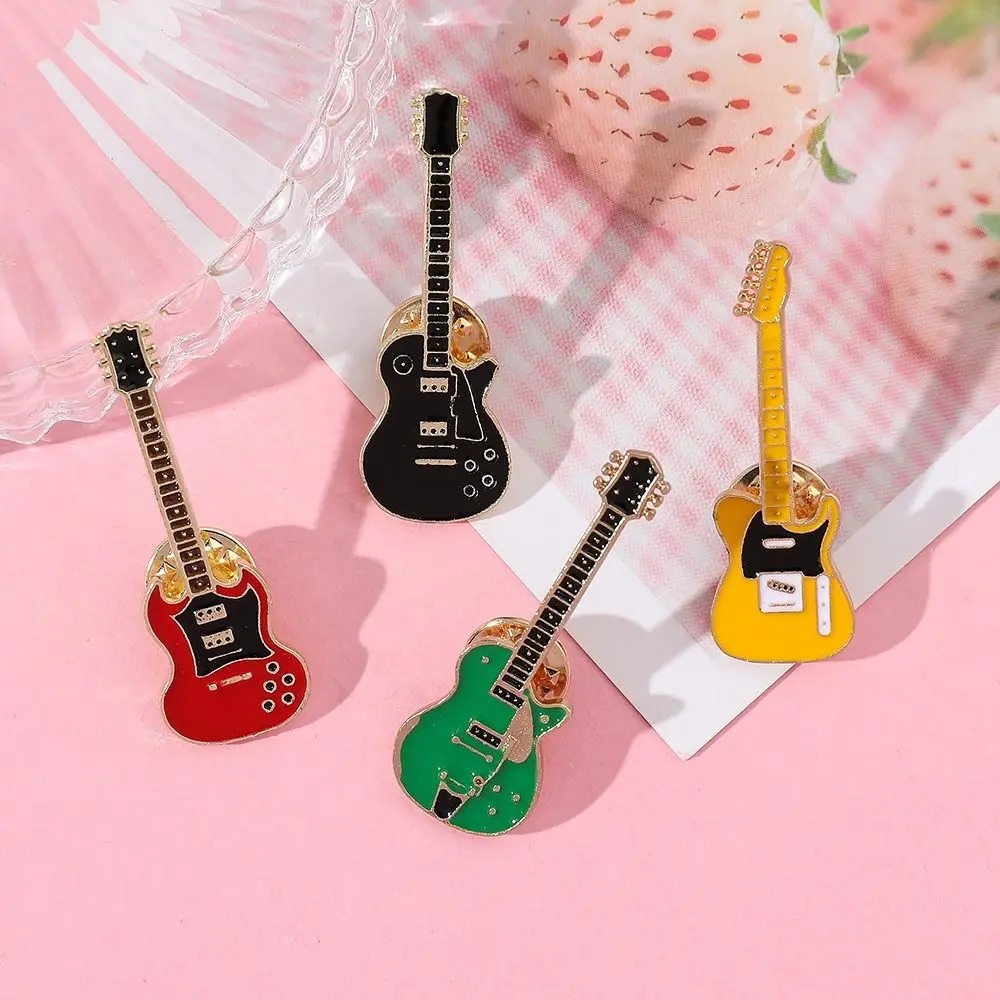 Musical Instrument Games - 1/2/4PCS Vintage Metal Enamel Guitar Brooch