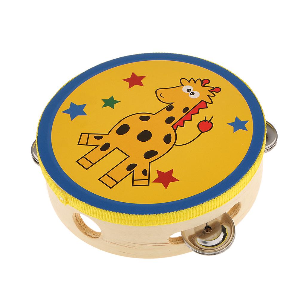 Musical Instrument Kids - Wooden Tambourine Small Hand Percussion Bulk