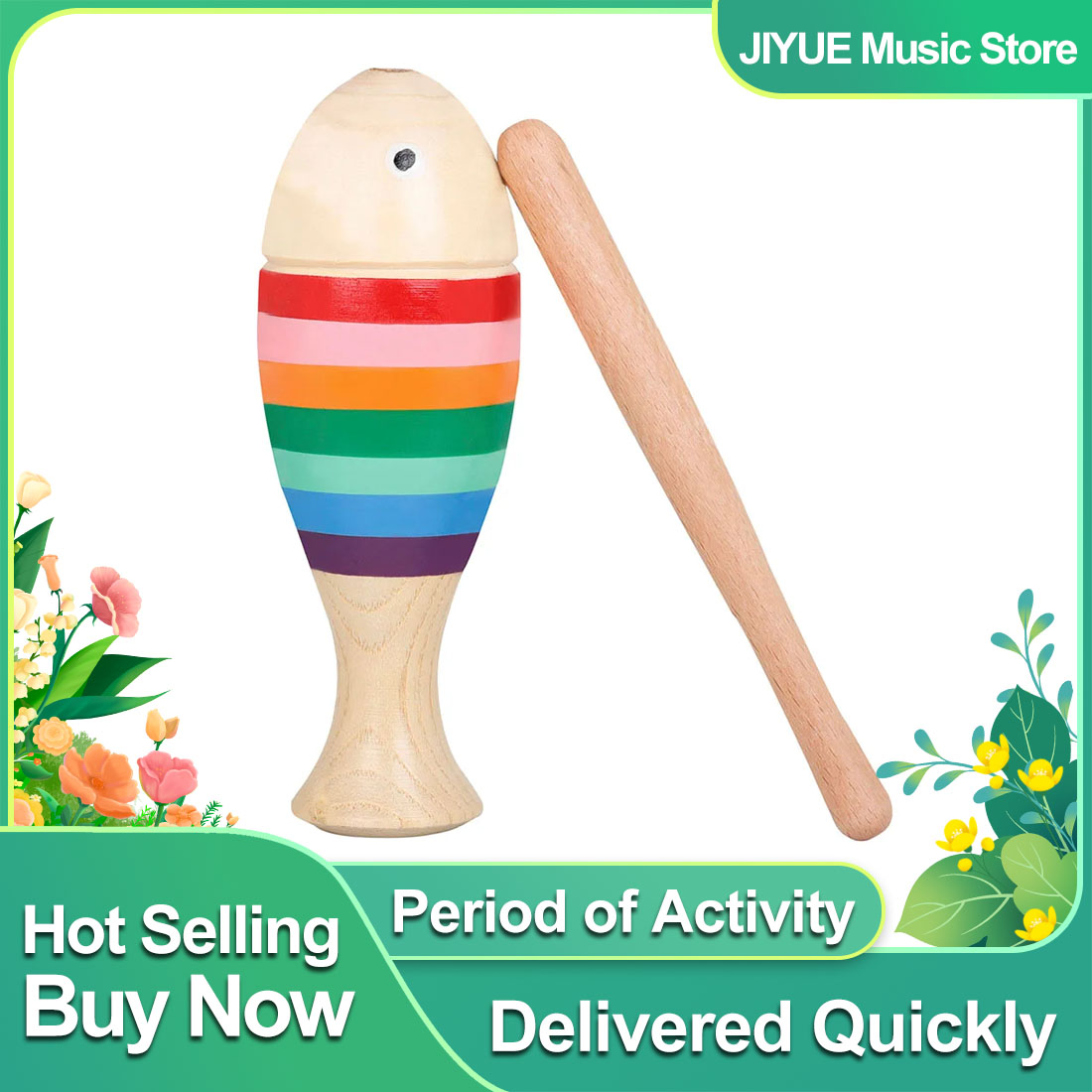 Musical Instruments Cartoon - IRIN Rainbow Fish Orff Children's Gifts