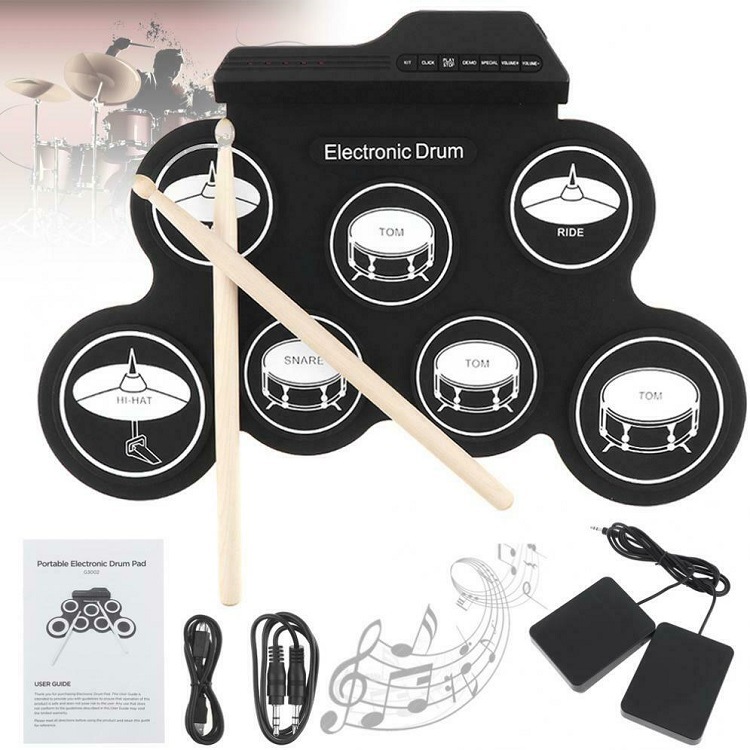 High Quality Silicon Drum Pad  - Musical Instrument Set review and price
