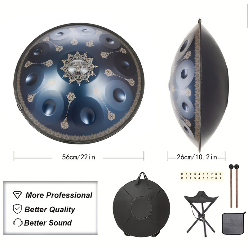 10 Notes Handpan Drum 22 Inch  - Musical Instrument Sounds review and price