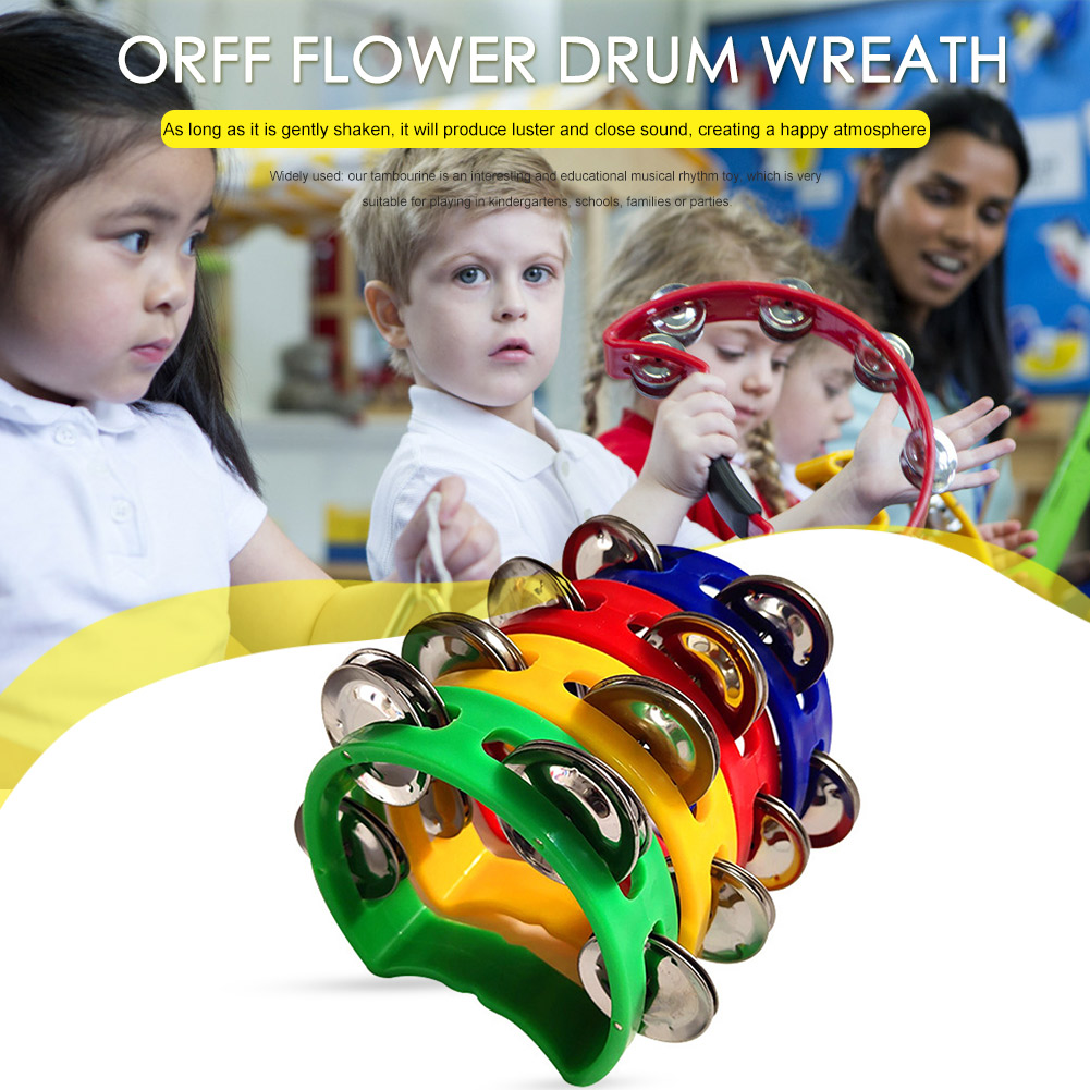 4pcs Tambourine Jingles Rattle - Musical Instrument Kids review and price