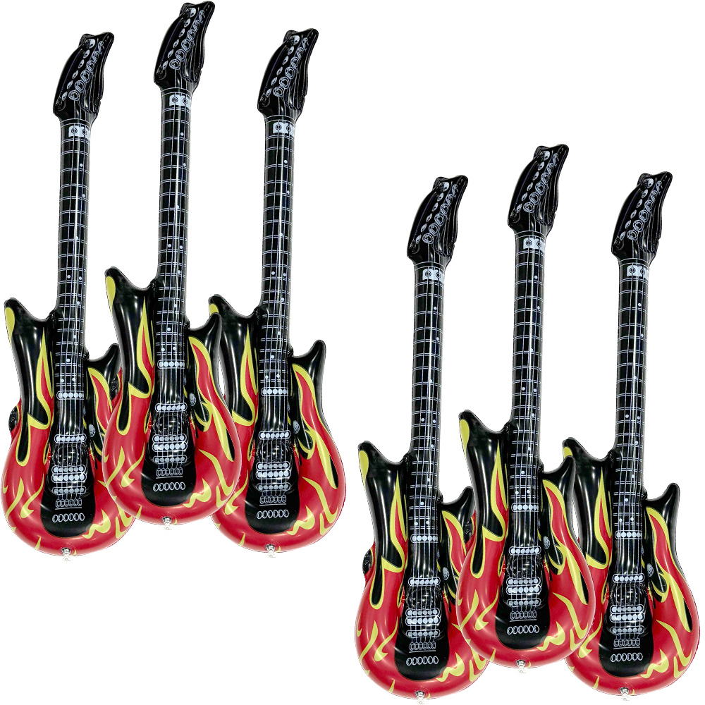 6-Piece Inflatable Flame Guita - Musical Instrument Games review and price