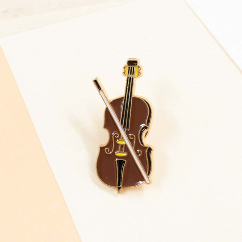 Cartoon Violin Enamel Pin Badg - Musical Instruments Cartoon review and price